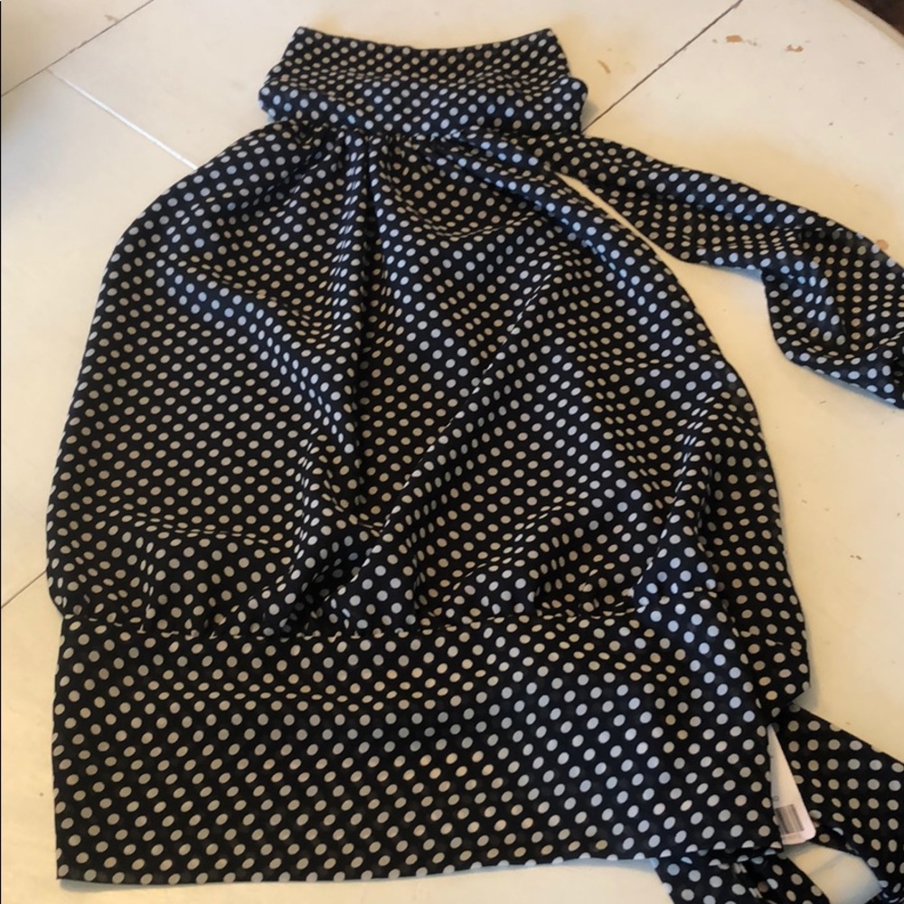 Polka Dot Backless Sleeveless Top